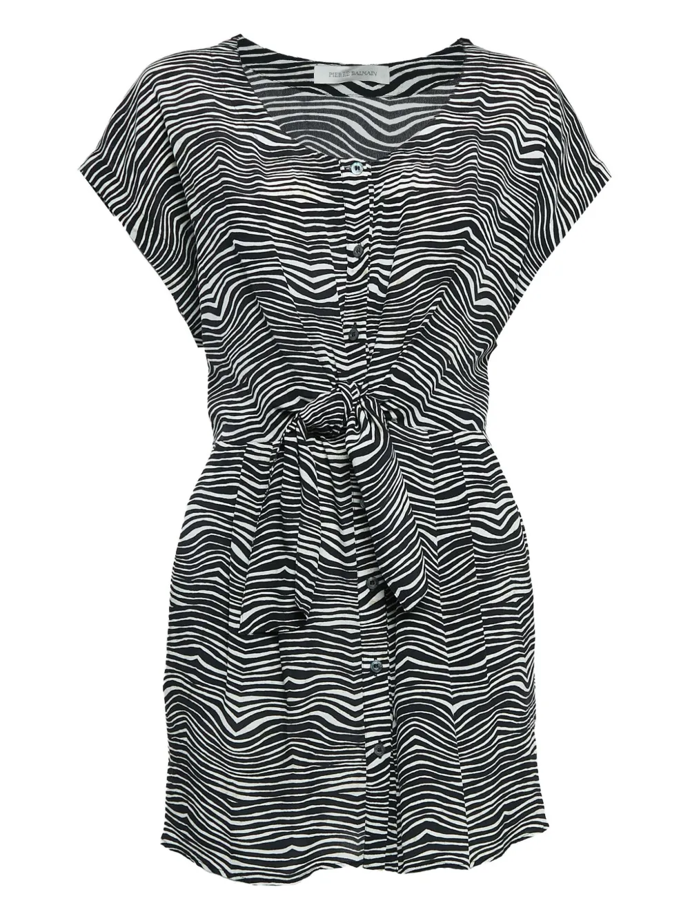 Pierre Balmain Vintage Abito corto con stampa - Nero