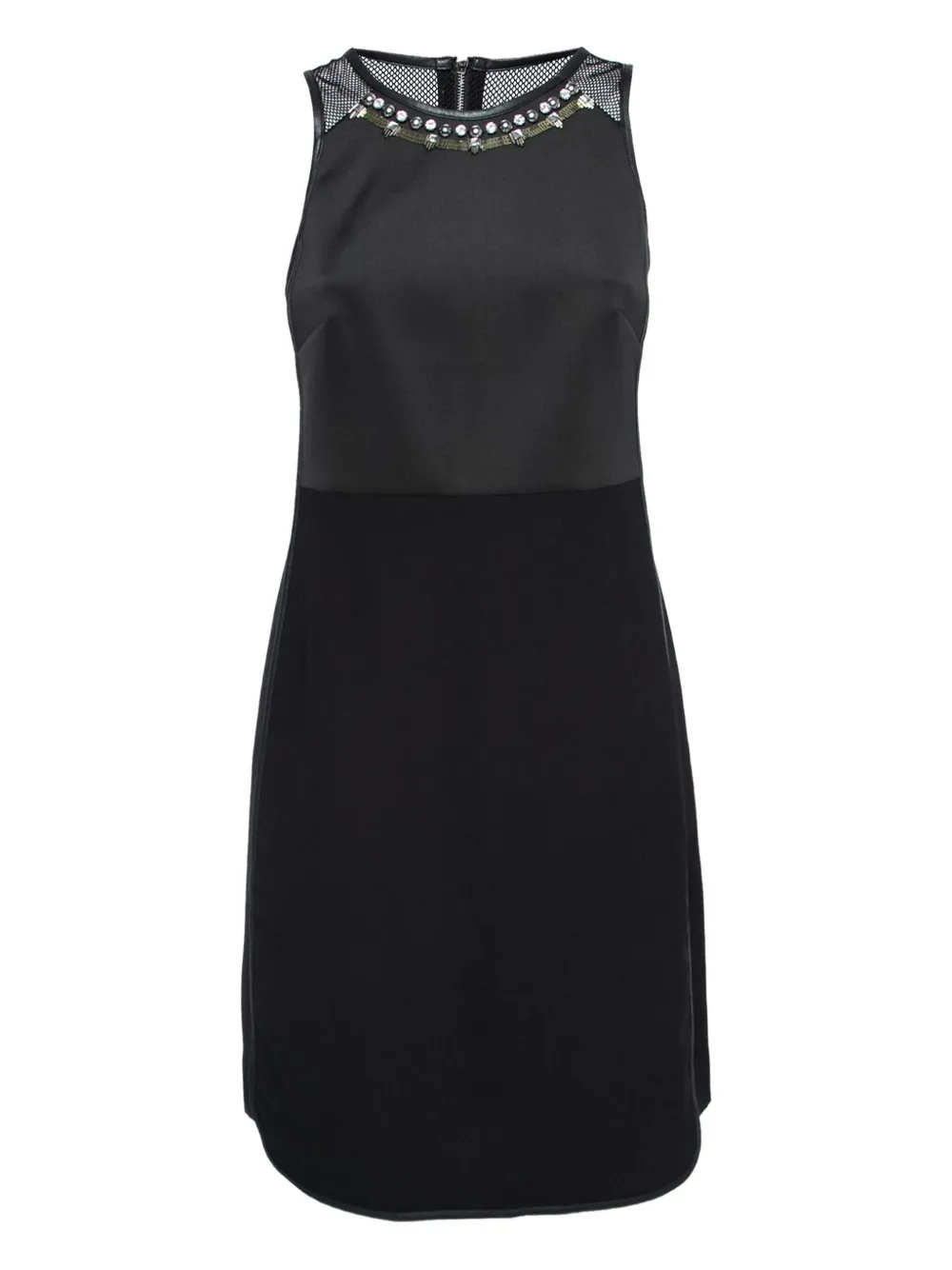 Rebecca Taylor Mesh-Minikleid mit verziertem Ausschnitt | Schwarz | Image 1