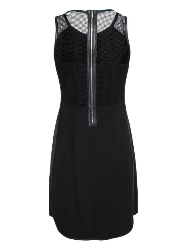 Rebecca Taylor Mesh Embellished Neckline Mini Dress | Black | FARFETCH SG