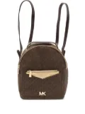 Michael Kors 2024 monogram backpack - Brown