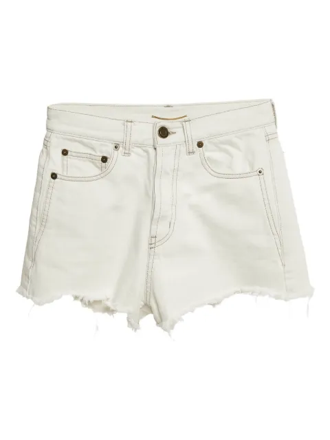 Saint Laurent Pre-Owned frayed denim shorts