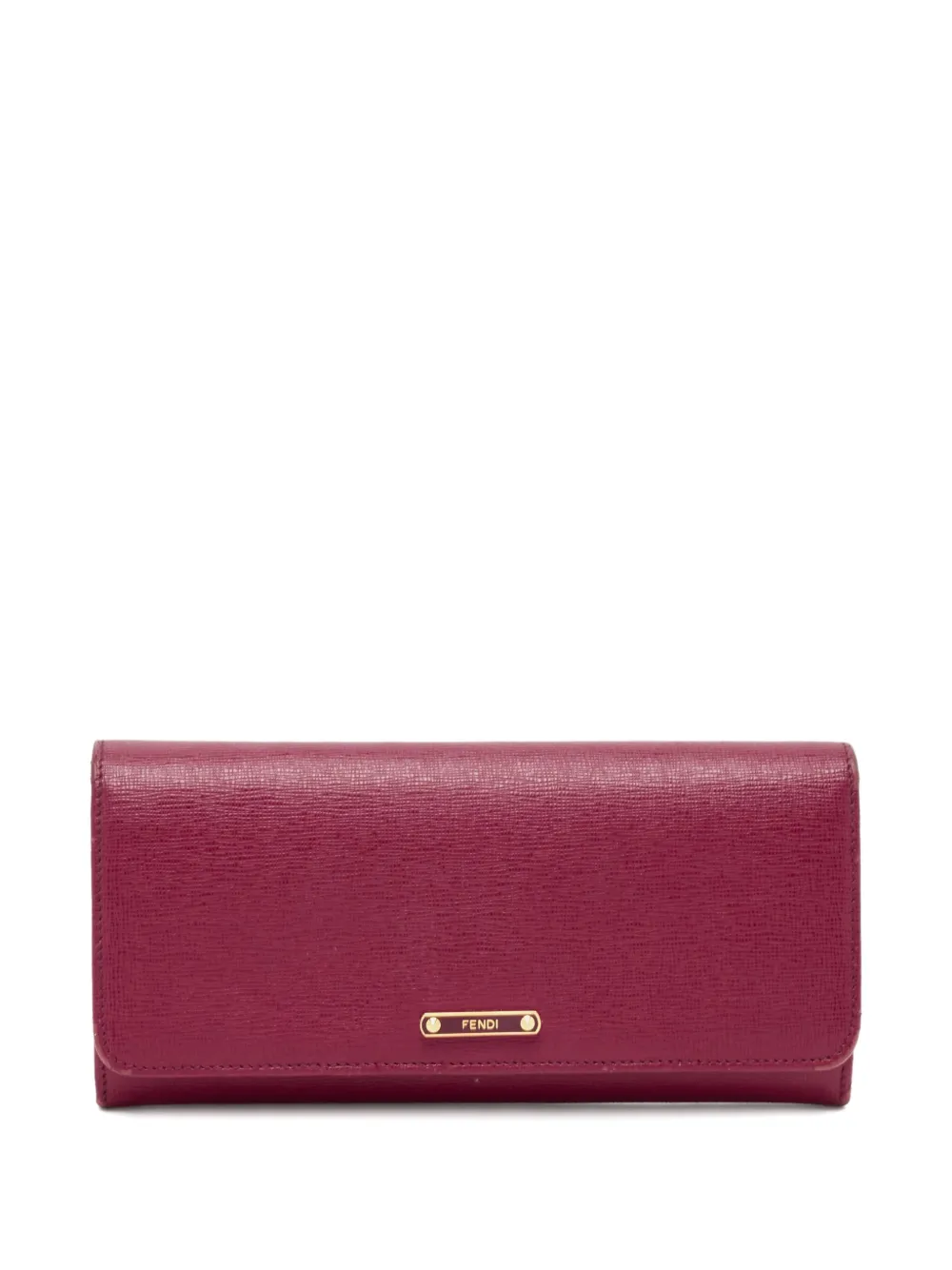 Fendi Pre-Owned logo-plaque leather wallet | Red | Image 1