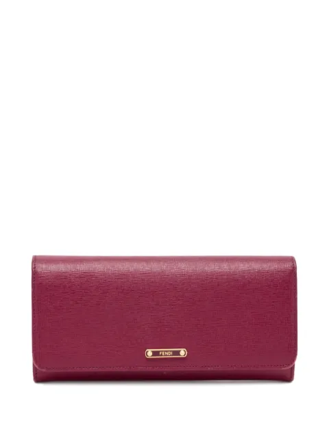 Fendi Pre-Owned Portafoglio in pelle con placca logo