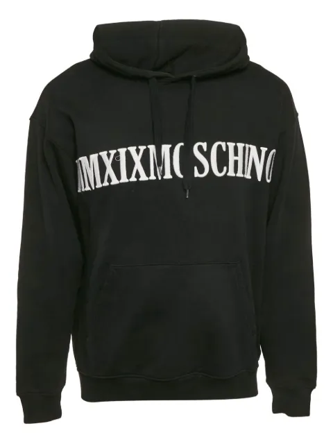 Moschino Pre-Owned logo-embroidered hoodie