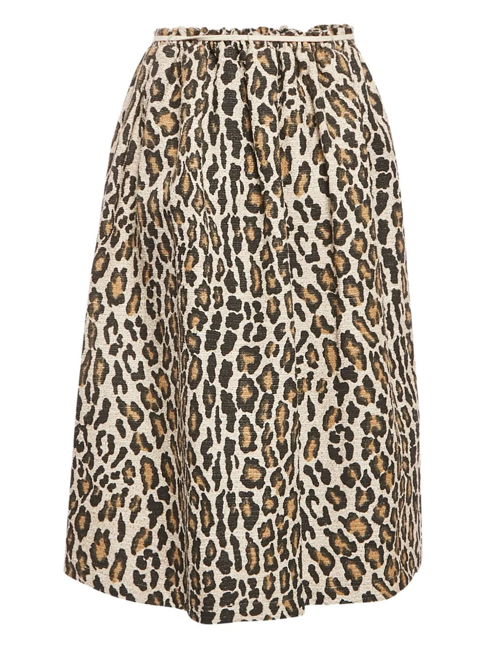 Nanushka pre-owned leopard-print drawstring skirt | Brown | Image 1