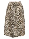 Nanushka pre-owned leopard-print drawstring skirt - Brown
