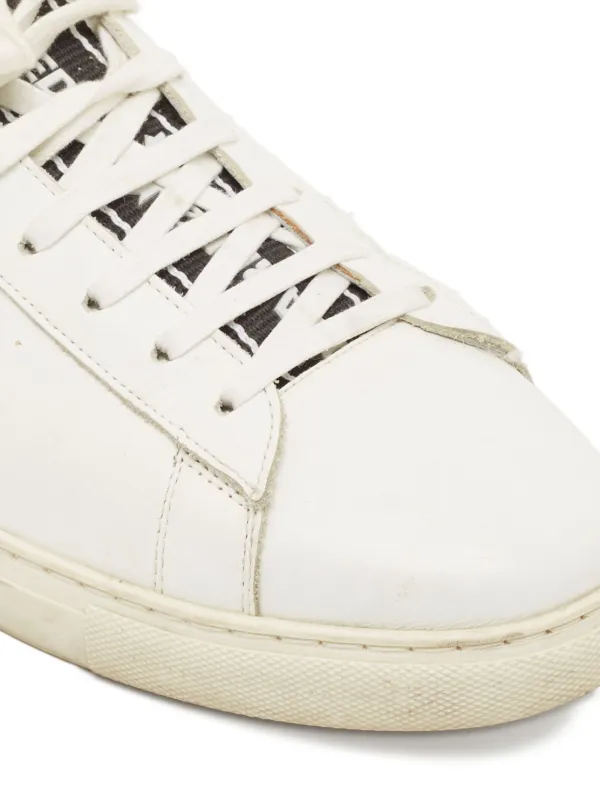 スニーカー DSQUARED White Leather Sneakers DSQUARED2 pre-owned Leather Sneakers | White | FARFETCH