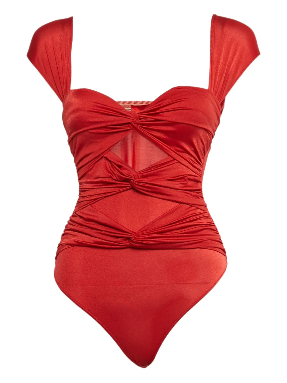 Valentino Garavani Pre-Owned twist bodysuit - レッド Valentino Garavani Pre-Owned twist bodysuit - レッド
