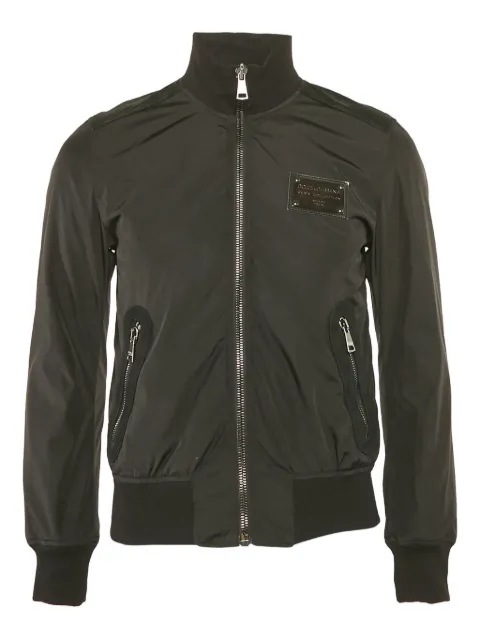 Dolce & Gabbana Pre-Owned logo-plaque bomber jacket