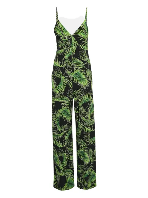Norma Kamali palm leaf-print jumpsuit