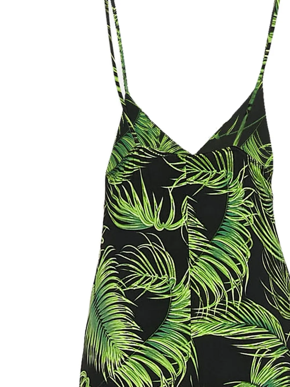 Norma Kamali Jumpsuit met palmbladprint - Zwart