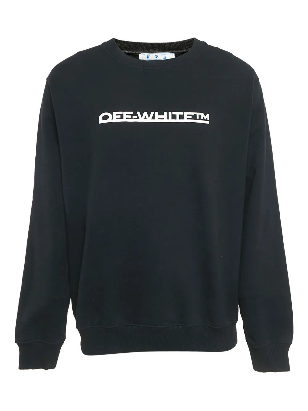 Off-White Pre-Owned logo-print cotton sweatshirt | Black | Image 1