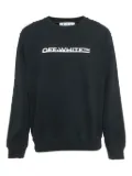 Off-White Pre-Owned logo-print cotton sweatshirt - Black