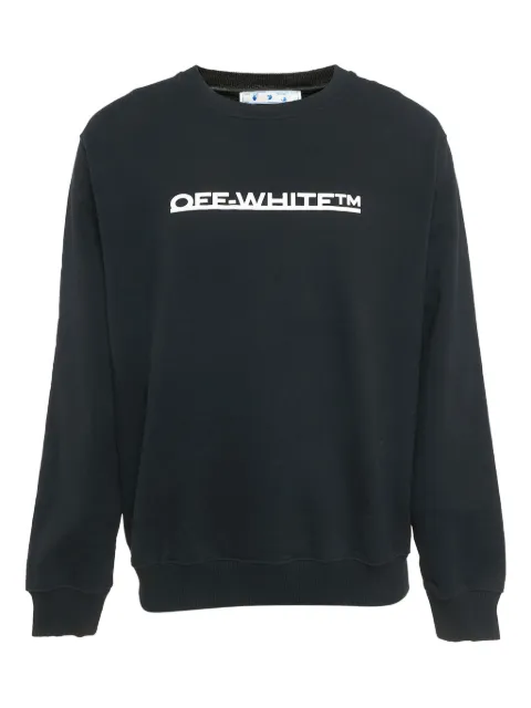 Off-White Pre-Owned logo-print cotton sweatshirt