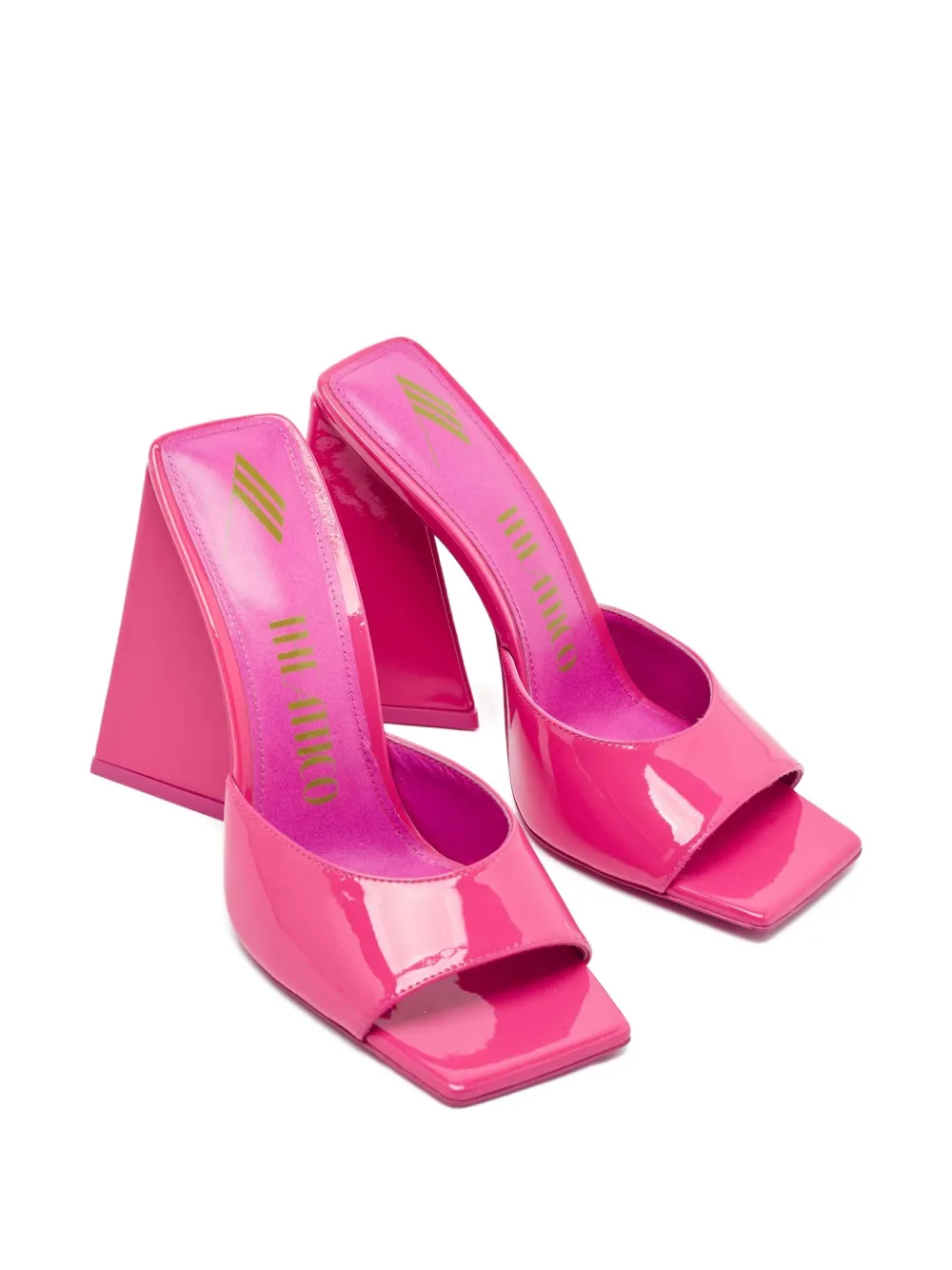 The Attico 110 mm Devon lakleren sandalen - Roze