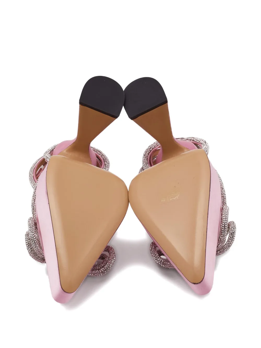 Pre-owned Mach&mach Bow Crystal Platform Pumps
