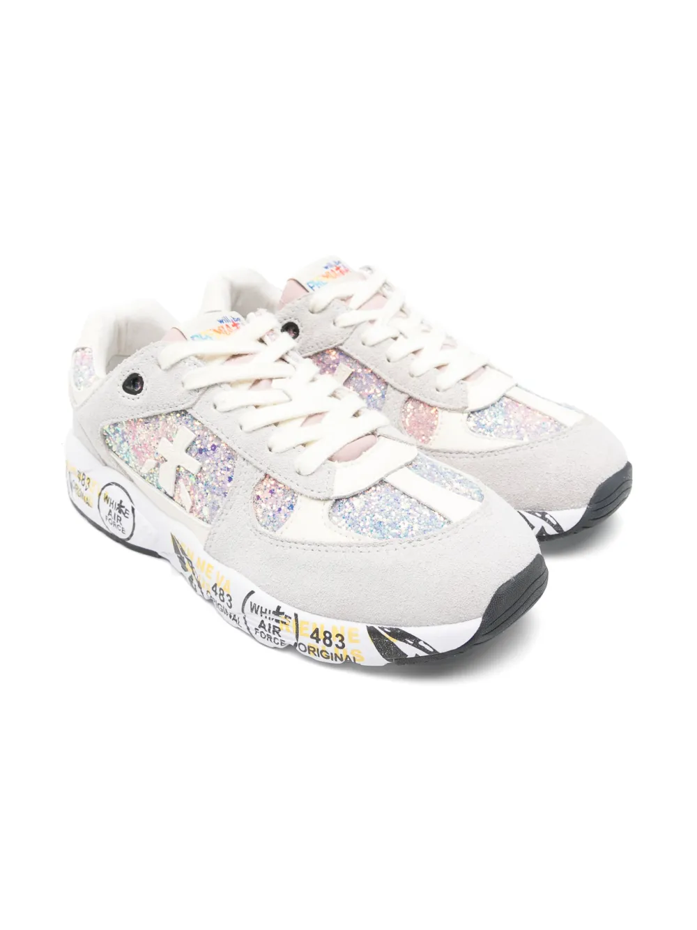 Premiata Kids suede sneakers White