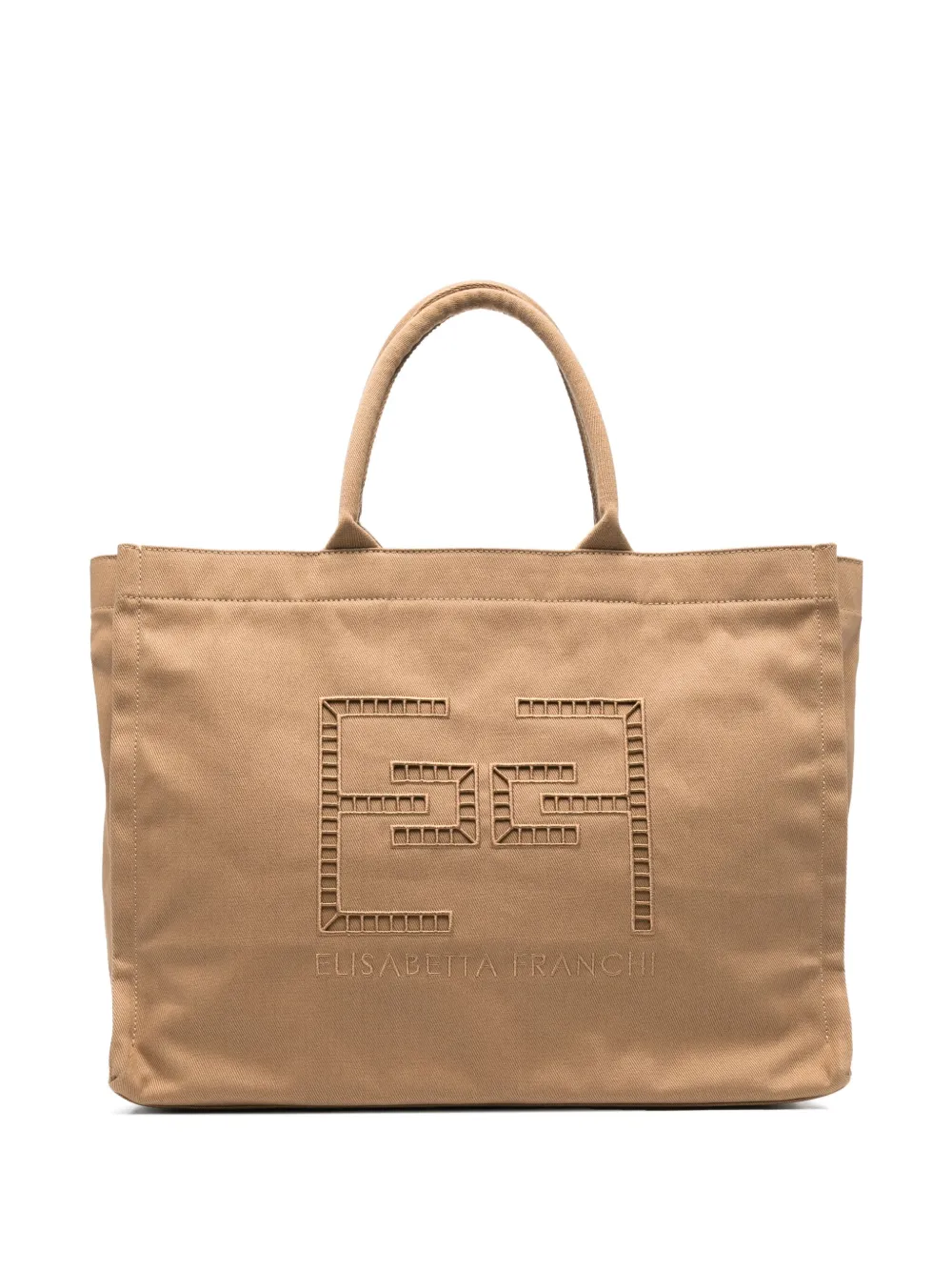 embroidered cotton tote bag