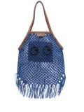 Anya Hindmarch fringed tote bag - Blue