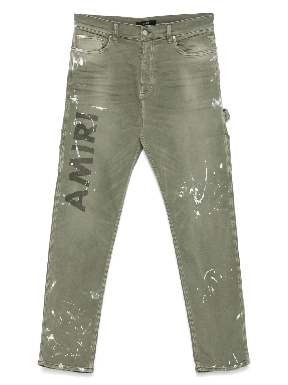 AMIRI jeans stretch con logo estampado | verde | Image 1