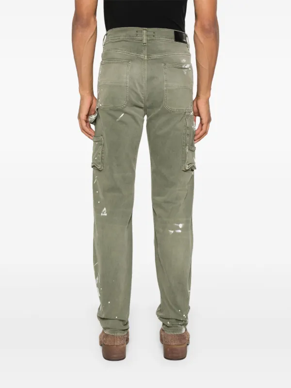 p d f様　グリーン AMIRI Stencil paint-splatter Jeans | Green | FARFETCH