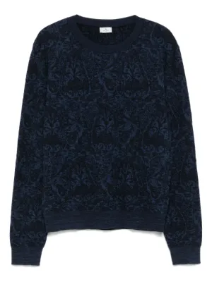 Giorgio Armani Jacquard Cashmere Sweater | Blue | FARFETCH