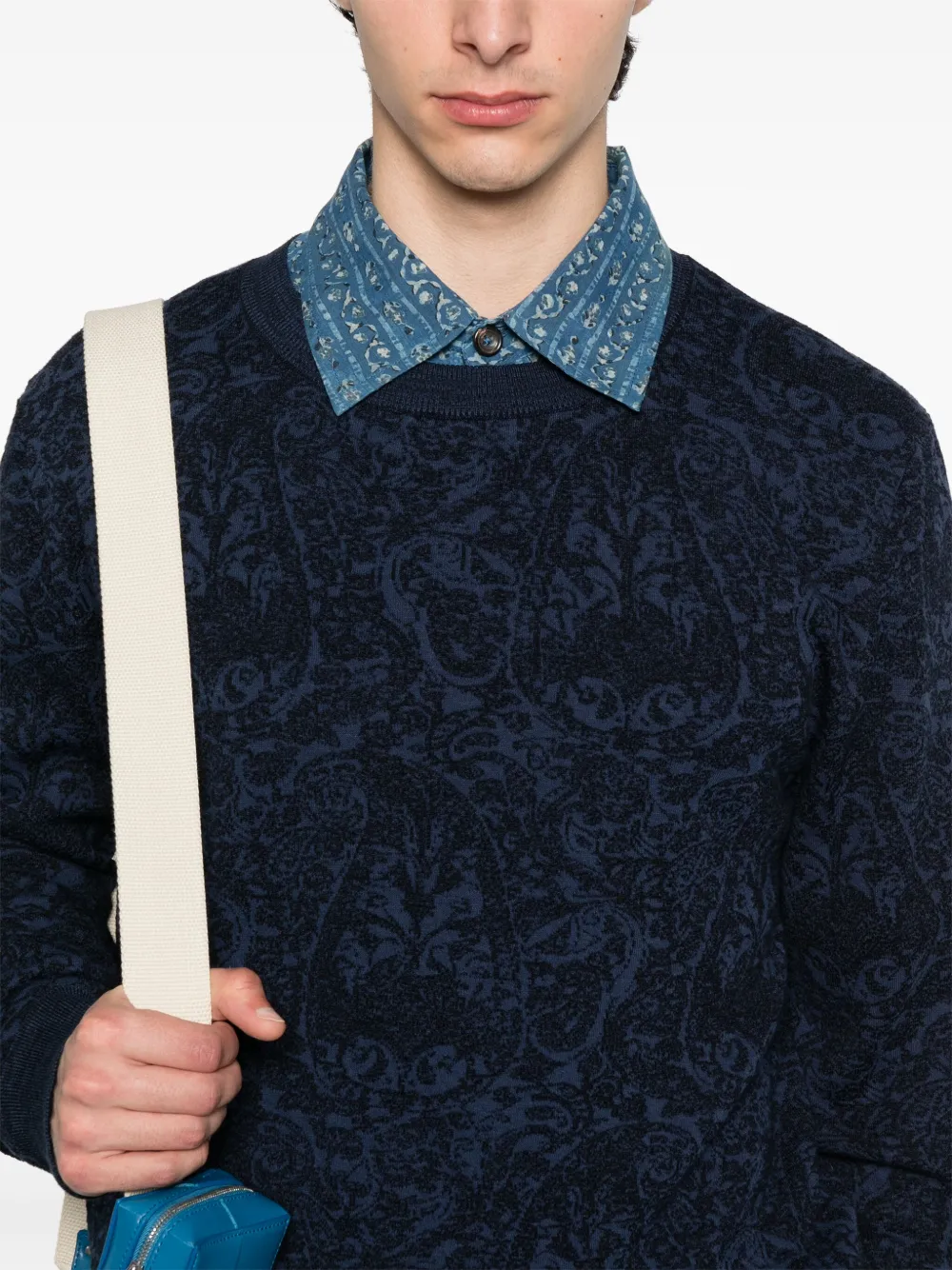 ETRO Trui met paisley-patroon Blauw