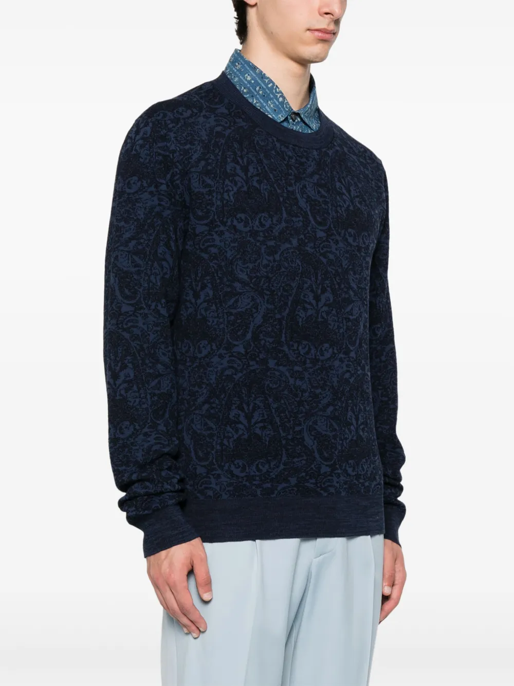 ETRO Trui met paisley-patroon Blauw