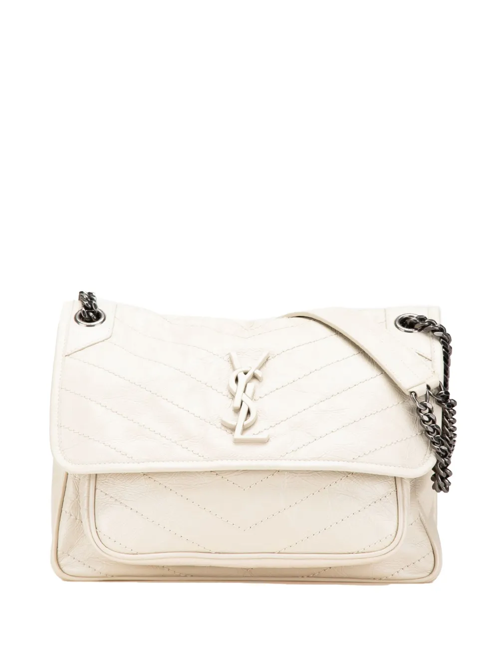 Pre-owned Saint Laurent 2019 Medium Crinkled Calfskin Niki Bag Shoulder Bag