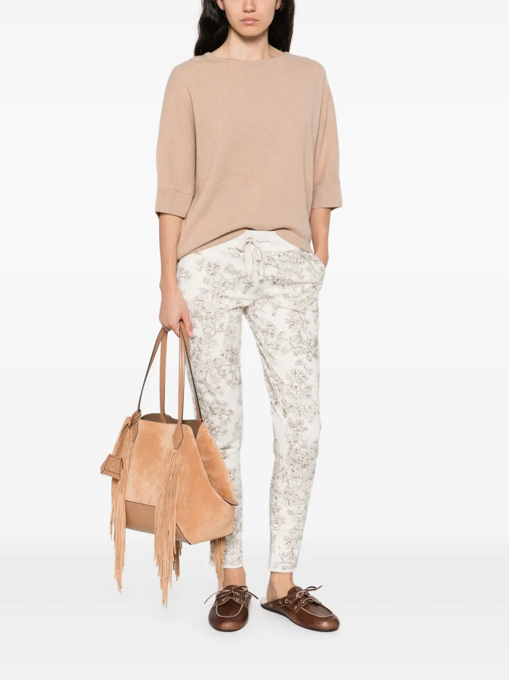 Juvia Broek van katoenblend - Beige