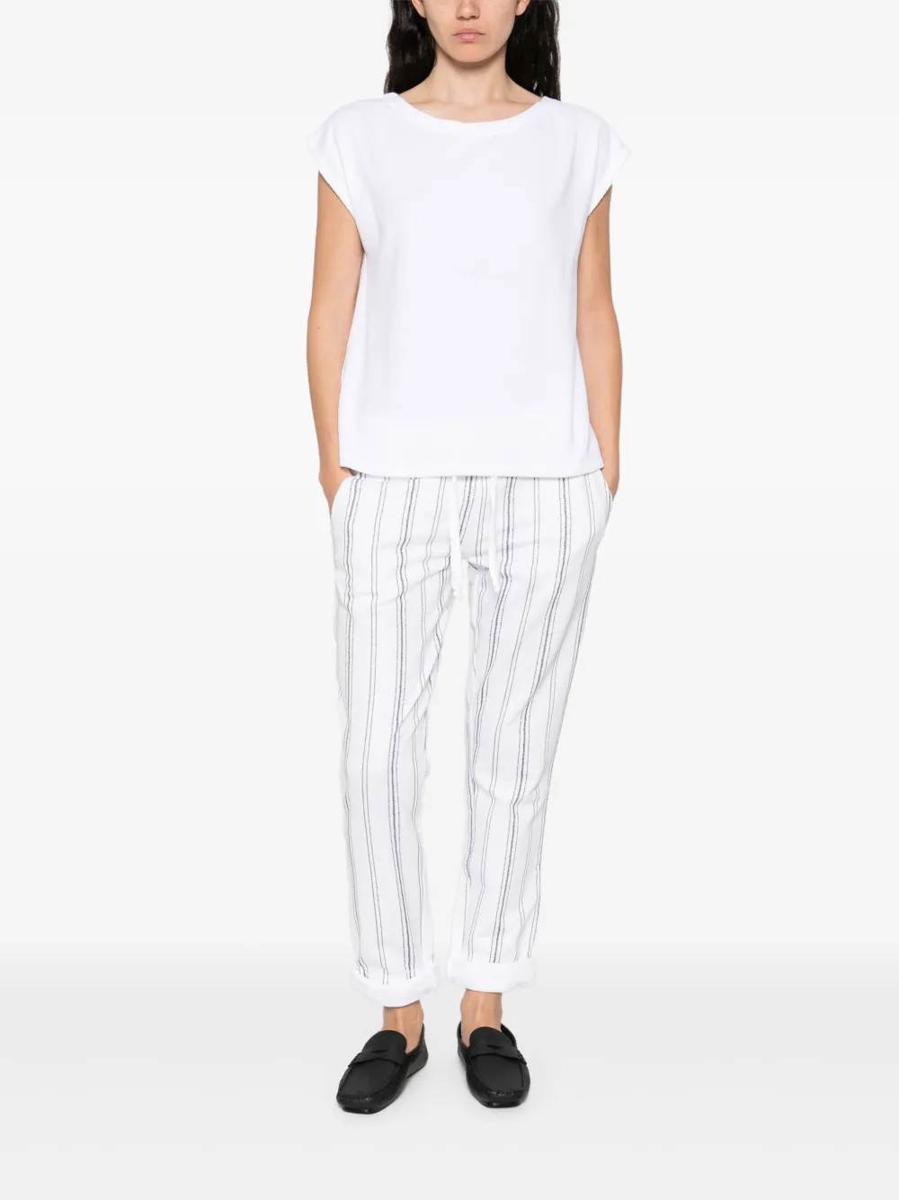 Juvia Broek van katoenblend - Wit