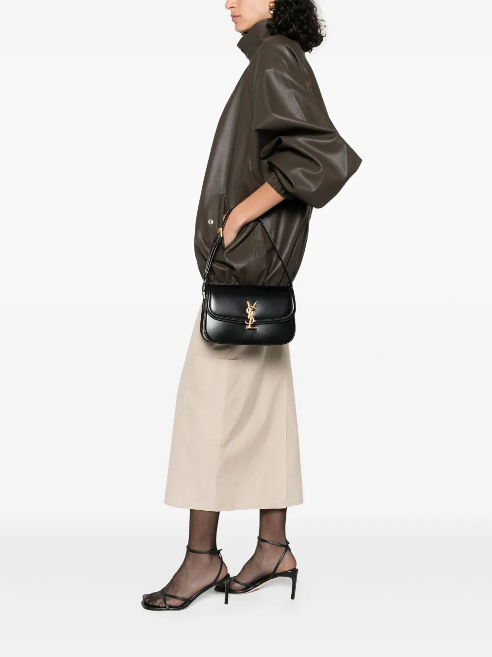 Saint Laurent Solferino schoudertas Zwart