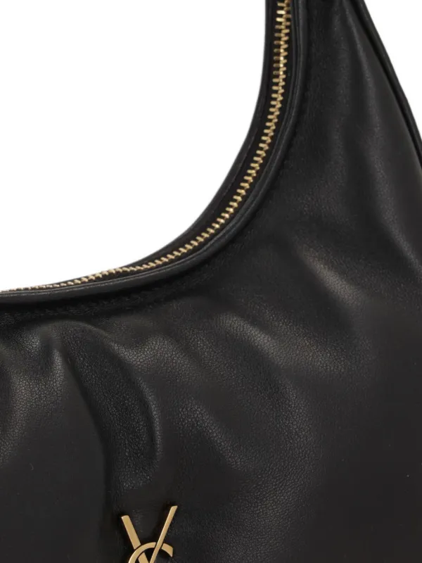 Saint Laurent Cassandre-plaque Shoulder Bag | Black | FARFETCH