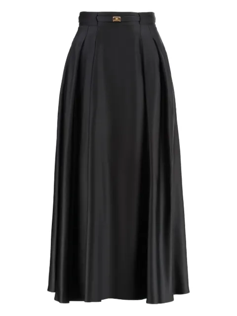 Elisabetta Franchi logo-plaque midi skirt