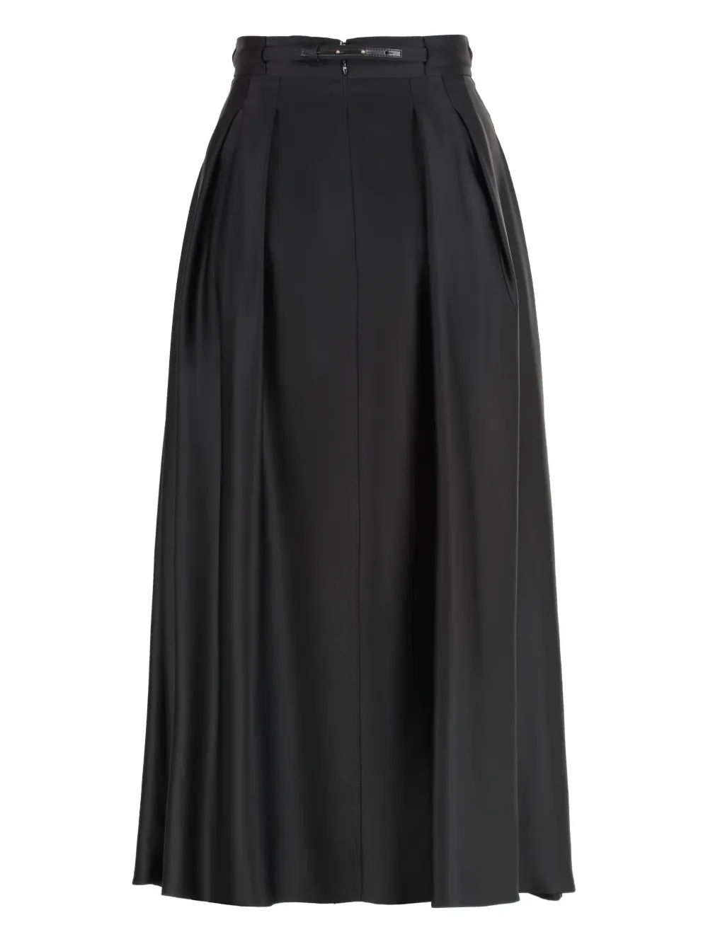 Elisabetta Franchi logo-plaque midi skirt - Zwart