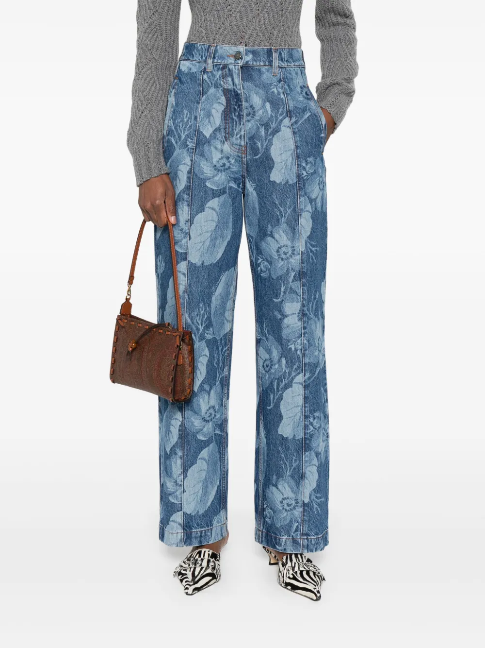 ETRO paisley-print shoulder bag - Bruin