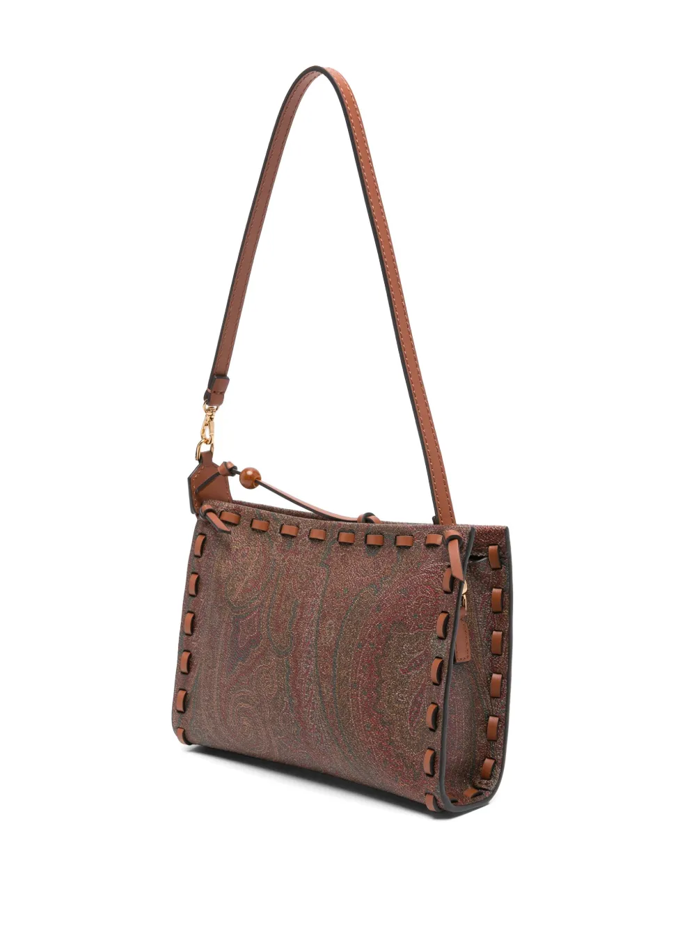 ETRO Schoudertas met paisley-print Bruin