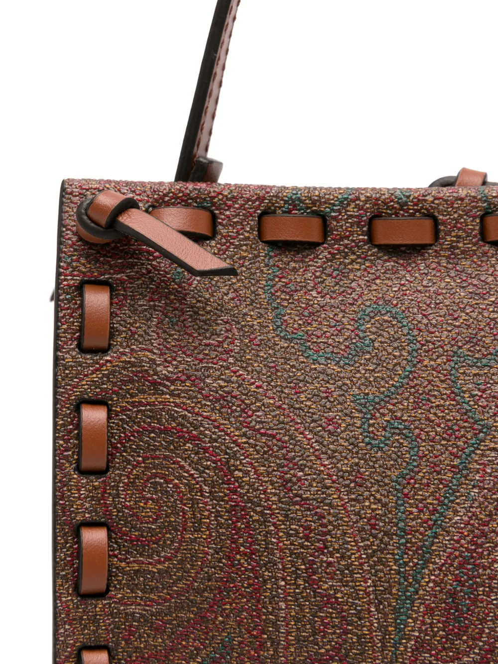 ETRO Schoudertas met paisley-print Bruin