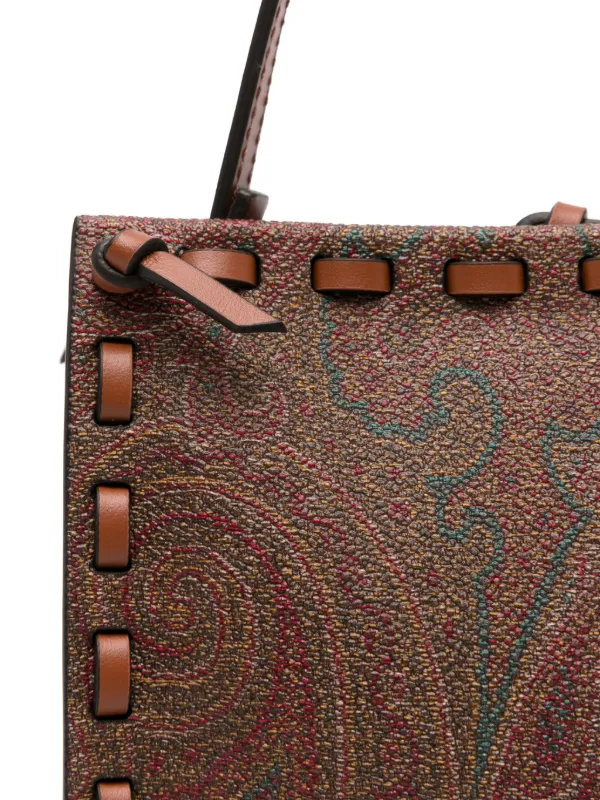 【EMS発送】ETRO ショルダー トートバッグ ペイズリー ブラウン ETRO(エトロ) ペイズリーショルダーバッグ [正規品/関税込