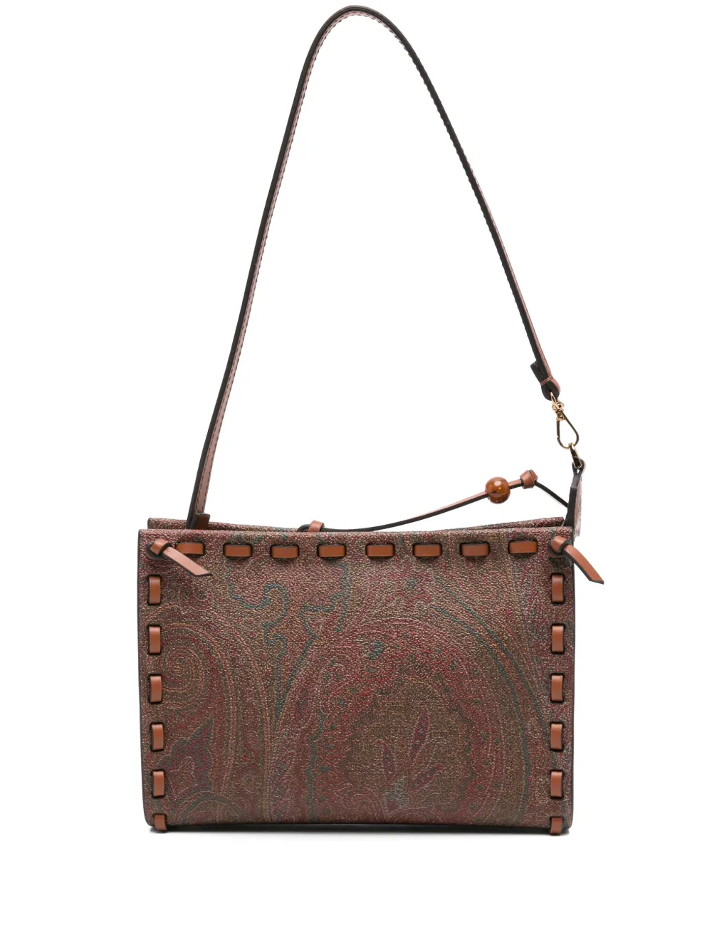 ETRO Schoudertas met paisley-print Bruin