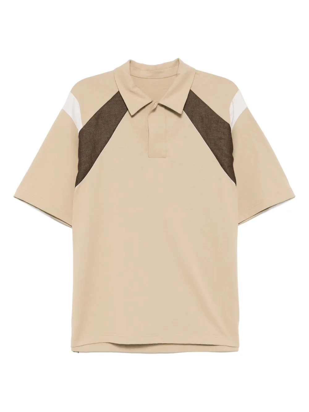 panelled polo shirt