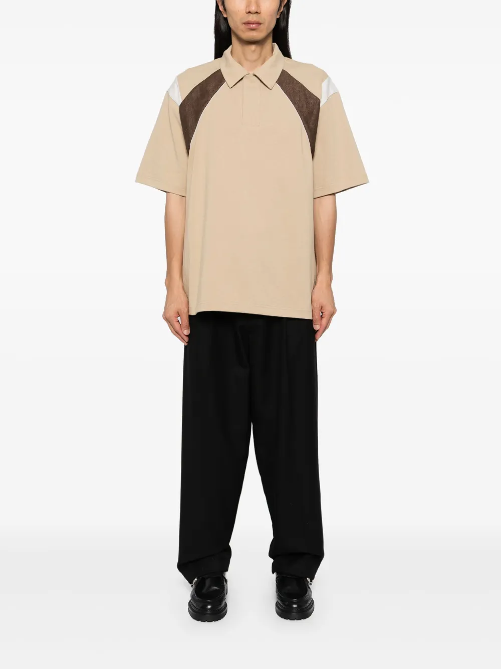 CROQUIS Poloshirt met vlakken - Bruin