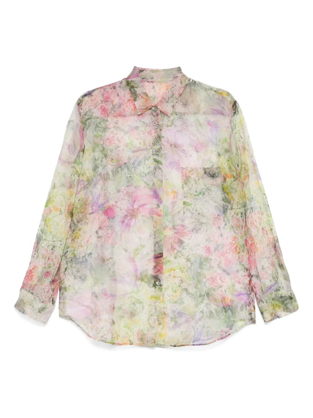 floral-printed shirt