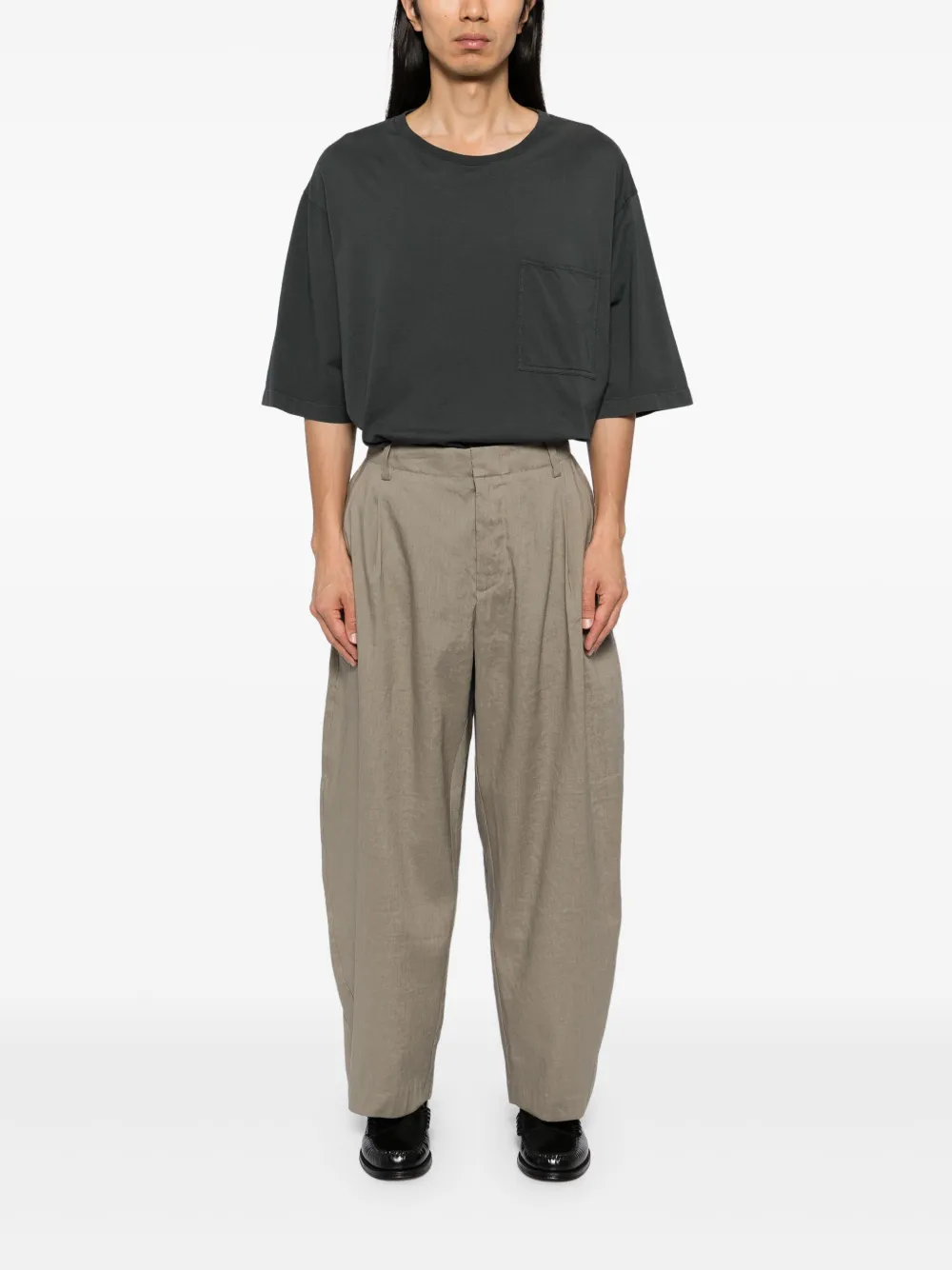 CROQUIS zip-up casual trousers - Groen