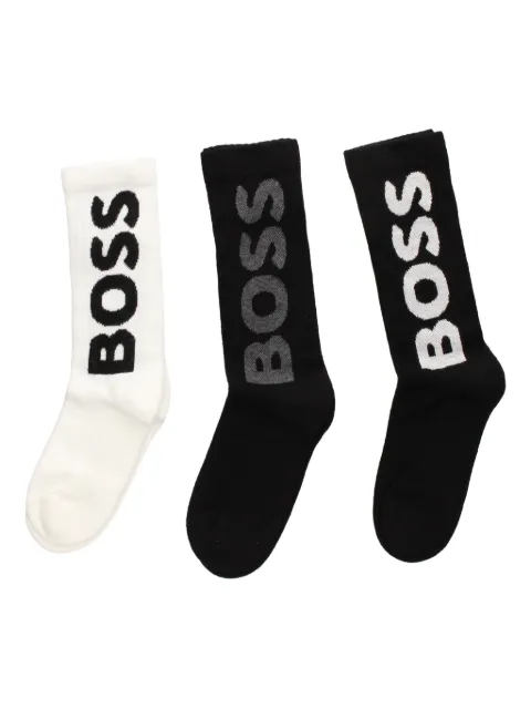 BOSS logo-print socks (pack of three)