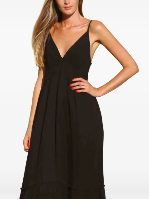 LARA ETHNICS tiered V-neck maxi dress