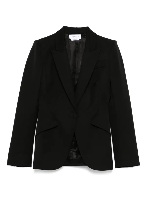 【送料&関税込】Alexander McQueen Wool Blazer Alexander McQueen Wool Blazer | Black | FARFETCH