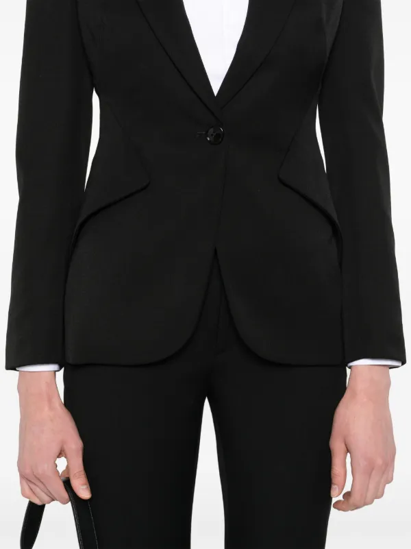 【送料&関税込】Alexander McQueen Wool Blazer Alexander McQueen Wool single-breasted Blazer | Black | FARFETCH