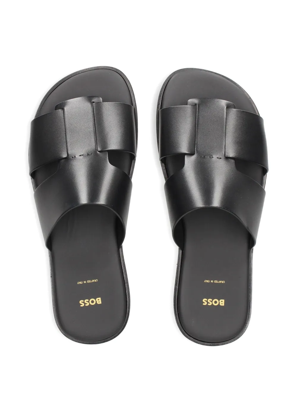 BOSS leather sandals Black