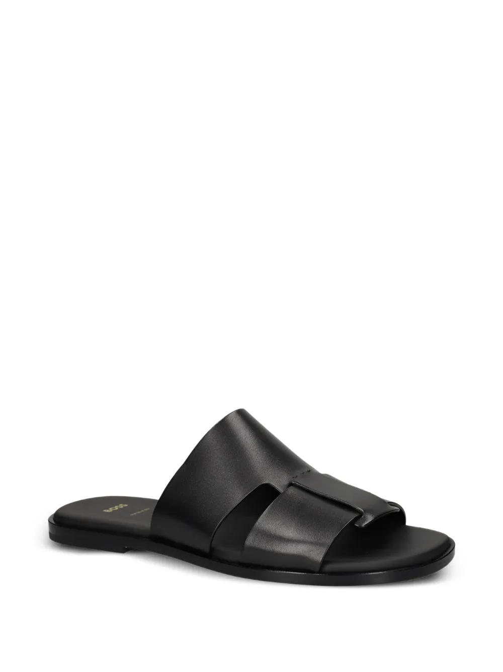 BOSS leather sandals - Zwart